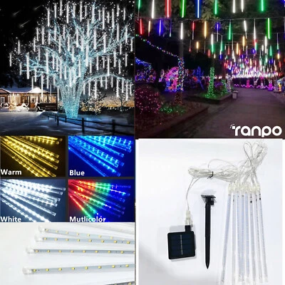 Solar 8 Tubes LED Fairy String Light Lighting New Light Decor Waterproof Patio - Image 1 of 4