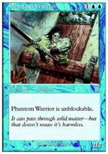 4x T-Chinese Phantom Warrior ~ Near Mint 7th Edition Seventh Foreign MTG Magic x