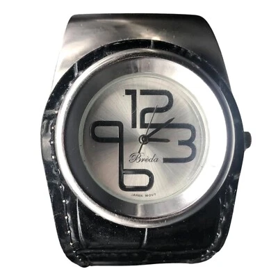 Breda Silver and Black Ladies Watch 3174 New Battery - Image 1 of 4
