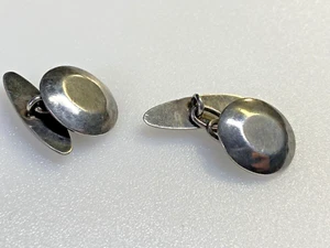Vintage Sterling Silver Cufflinks 925 Round 7.76g - Picture 1 of 5