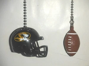 MISSOURI TIGERS CEILING FAN PULL CHAIN SET HELMET AND FOOTBALL - Picture 1 of 3
