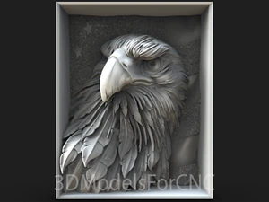 3D Model STL File for CNC Router Laser & 3D Printer Eagle with US Flag 1 - Picture 1 of 1