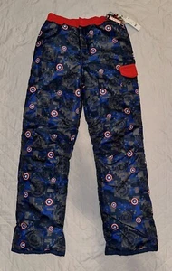 NEW Youth Boys Marvel Captain America Ski Snow Pants Insulated Size Large NWT - Picture 1 of 4
