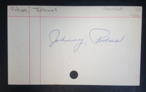 1953-69 HAND SIGNED MLB BROOKLYN DODGERS *JOHNNY PODRES* JSA (DIED 2008) - Picture 1 of 1