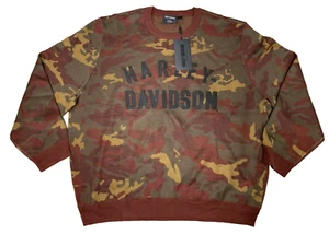 Harley Davidson Camouflage Pullover Strickpullover Burgund Herren 4XL NEU - Bild 1 von 10