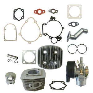 Cylinder Cylinder Head Carburetor For 66cc 80cc 2 Stroke Engine Motorized Bike - Foto 1 di 9