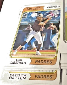 13 2023 Topps Heritage PADRES RC LOT  5X LUIS LIBERATO 6 LUIS MATTHEW PADRES - Picture 1 of 1