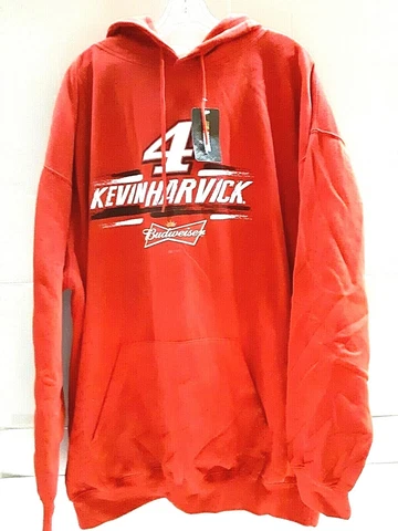Kevin Harvick #4 Nascar Budweiser Sponsor Red Men's Hoodie Size 3XL Cover