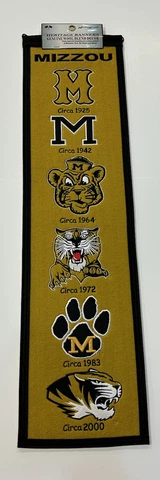 Missouri Tigers NCAA Winning Streak Embroidered Heritage Banner! Cover