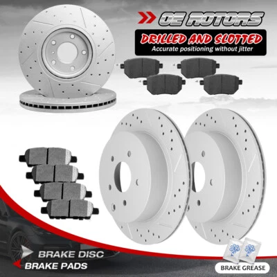 For 2003-2005 Nissan Murano Front & Rear Brake Rotors + Brake Pads Brakes - Image 1 of 4