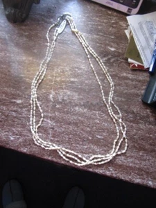 NEW with tag 30 in long freshwater pearl necklace, 3 strand, GORGEOUS - Picture 1 of 3