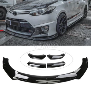 Glanz Schwarz Universal Auto Front Stoßstange Schutz Lippe Body Spoiler Splitter Kit - Bild 1 von 11