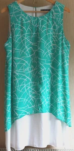Principles Ben De Lisi green layered dress BNWOT size 16 button bag attached - Picture 1 of 4