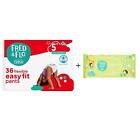 Fred And Flo Nappy Pants Size 5 And 36 Pack And Fragranced Wipes 60 Pack