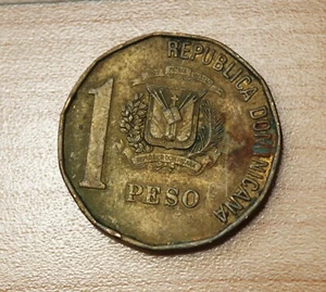 1992 Dominican Republic 1 Peso - Picture 1 of 2