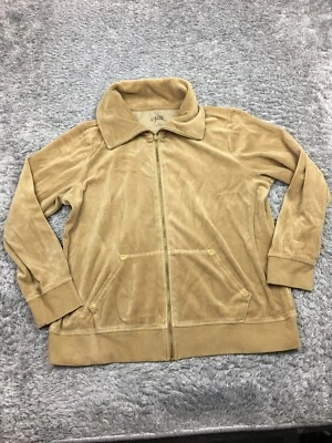 Chaqueta con cremallera completa Style & Co para mujer talla XL tostada suave elástica mezcla de algodón Foto 1 de 4