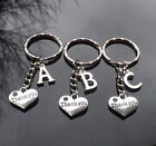 Personalised Initial Thank You Gift Keyring For Teachers, Silver Plated Letter