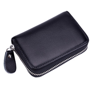 Men Women Leather Organ Style RFID Card Bag Zero Wallet Multi Card Carrying Bag