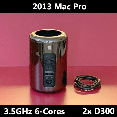 2013 Mac Pro | 3.5 GHz 6-Core | Dual AMD D300 | 32GB RAM | 512GB PCIe NVMe - Image 1 of 1