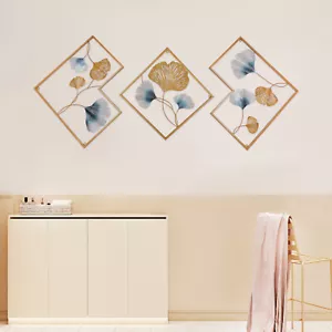Gro? Deko Wand Ginkgo Ginko Blatt gold Metall Wandbild Wanddekoration Wanddeko - Bild 1 von 12