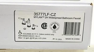 Delta 35777LF-CZ Mylan 2 Handle Widespread Bathroom Faucet, Champagne Bronze