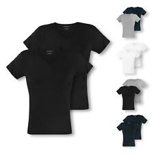 2er, 4er Pack EMPORIO ARMANI Herren T-Shirts kurzarm V-Neck Pure Cotton Farbwahl