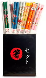2 CHOPSTICKS JAPAN STÄBCHEN BUNT BUNTE FARBEN MEHRWEG ESSSTÄBCHEN ASIEN REIS &Co - Bild 1 von 17