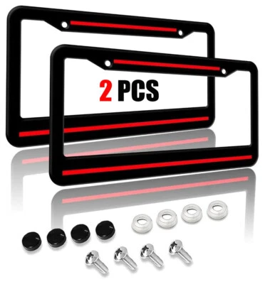 2 piezas para accesorios Lexus metal línea roja marco placa coche cubiertas etiquetas Foto 1 de 4