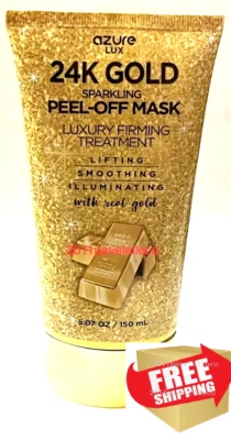 AZURE LUX 24K GOLD SPARKLING PEEL- OFF MASK 5.07 oz Sealed - Image 1 of 4