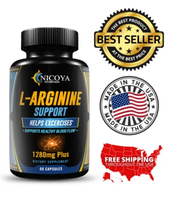 NitricOxide L-Arginine 1331mg Pre-workout RECOVERY Booster, Blood Flow & Stamina - Image 1 of 4