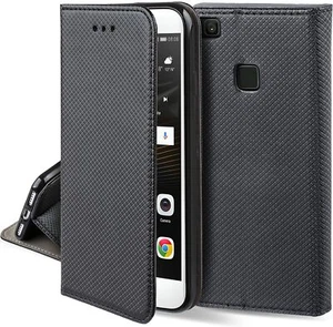 CUSTODIA LIBRO PER HUAWEI P9 LITE - COVER SMART MAGNET CASE NERO - Foto 1 di 3