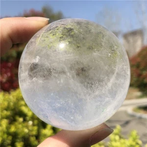 0.68LB Natural Clear quartz Sphere quartz Crystal Ball Reiki Specimen XQ2580 - Picture 1 of 15