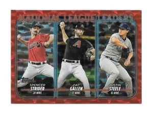 2024 Topps Series 1  S.STRIDER-Z. GALLEN-J. STEELE  Orange Foilboard 285/299 - Picture 1 of 1