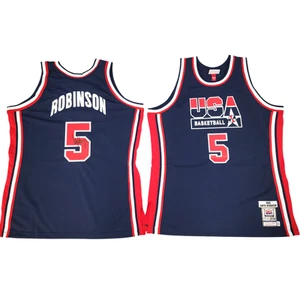 David Robinson Signed Spurs 1992 USA Dream Team Blue M&N Authentic Jersey BAS - Picture 1 of 1
