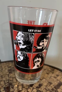 The Beatles Let It Be Drinking Glass 2011 Apple Corp  16 oz USA - Picture 1 of 5