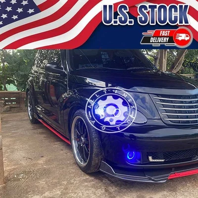 GLOSSY Black Red Line Side Skirt Lip Spoiler Splitter For Chrysler PT Cruiser CT - Image 1 of 4