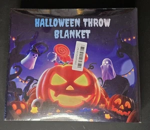 Halloween Throw Blanket Size 50" x 60" Flannel Micro Fleece - Picture 1 of 2