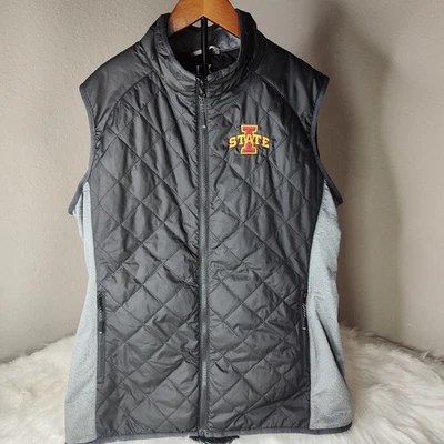 Iowa State Cyclones Cutter & Buck  Mens Puffer Quilted Full Zip Puffer Vest XL - Image 1 of 4