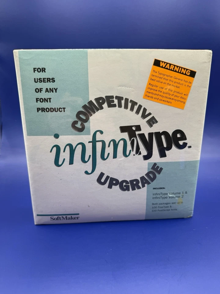 SOFT MAKER InfiniType Competitive Upgrade Vol. 1 & 2 (100 TrueType Gesichter) VERSIEGELT - Bild 1 von 4