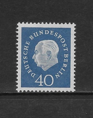 GERMANY  SCOTT 796 MLH VF - 1959 40pf BLUE - THEODOR HUESS ISSUE - Image 1 of 2