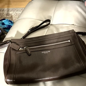 Coach Legacy Dark Chocolate Leather Detachable Wristlet Strap Tassel Pull - Picture 1 of 7