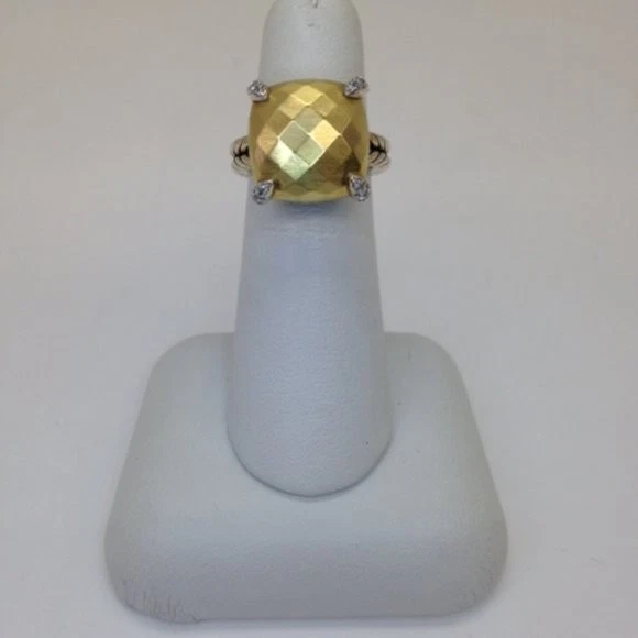 Anillo David Yurman Chatelaine Plata de Ley con Oro 18k y Diamantes, talla 5.5 Foto 1 de 1