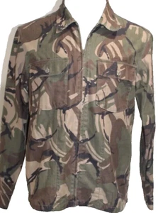 Wallace and Barnes Camo Jacket Shirt Woodland Army Medium Full Zip Twill Cotton - Picture 1 of 7