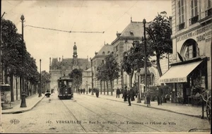 Ak Versailles Yvelines, Straße mit Straßenbahn, Café, Gebäude,... - 4912486 - Bild 1 von 2