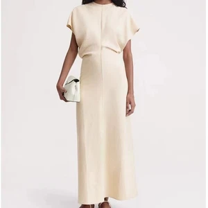 Toteme Damen High Waist Temperament High Waist A-Wort Leinenmischung Kleid - Bild 1 von 13