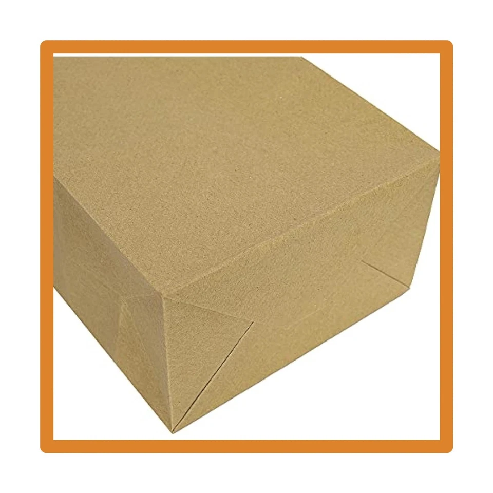 Paquete de 100 bolsas de papel pequeñas marrones de 5,25x3,25x8 pulgadas con asas a granel, gi Foto 1 de 1