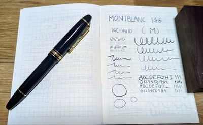 Montblanc Mosterstuck 146 pluma estilográfica 14c 4810 m nueva en caja oro negro vintage usada Foto 1 de 4
