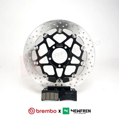 Brembo Front Brake Disc + Newfren BT1 Pads fits Moto Guzzi V7 750 Racer 2010-14 - Image 1 of 2