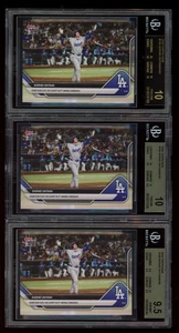 Lot (3) 2025 TOPPS NOW #160 SHOHEI OHTANI BGS 10 BLACK LABEL + BGS 10 + BGS 9.5 - Picture 1 of 2