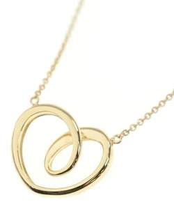 Georg Jensen 18K Yellow Gold Heart Accent Pendant Chain Necklace - Picture 1 of 5
